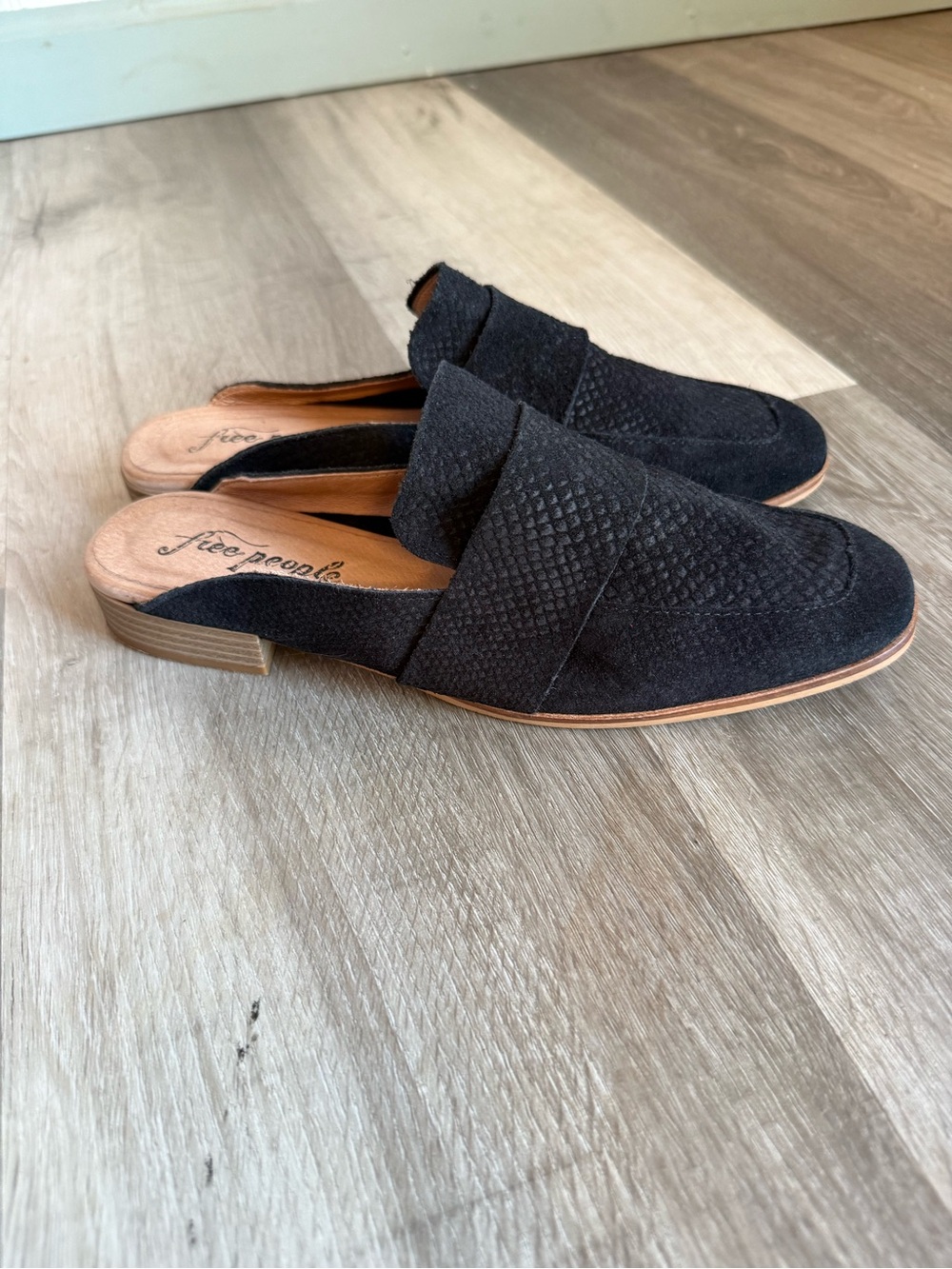 Free People At Ease Black Mules